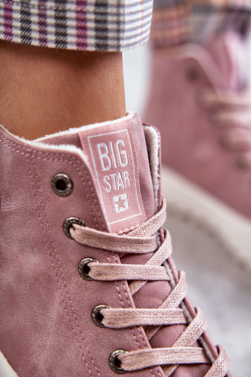 Women's Sneakers Big Star High Warm Pink EE274113 Women's Sneakers Big Star High Warm Pink EE274113