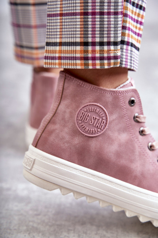 Women's Sneakers Big Star High Warm Pink EE274113 Women's Sneakers Big Star High Warm Pink EE274113