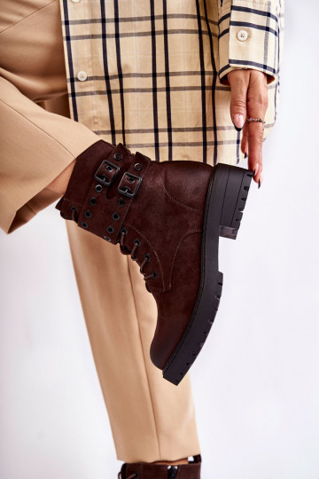 Women's Suede Warm Boots Brown Silvor 2