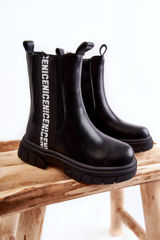 Children's High Warmed Boots Black Kimmy Children's High Warmed Boots Black Kimmy