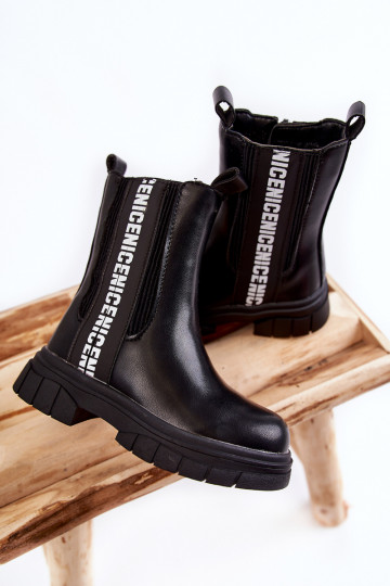 Children's High Warmed Boots Black Kimmy 2