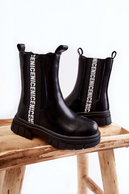 Children's High Warmed Boots Black Kimmy Children's High Warmed Boots Black Kimmy