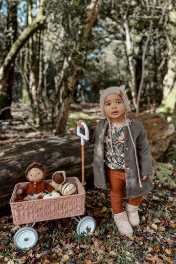 Girls' Warm Snow Boots With Bows Beige Meriva 2