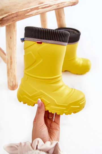 Children's Warmed Rain Boots Befado 162X302 Yellow 2