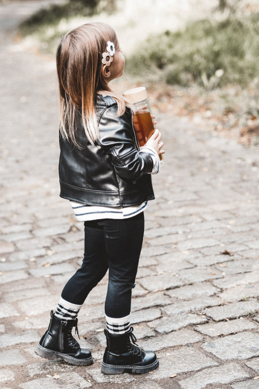 Children's Leather Boots With Zipper Black Omua Children's Leather Boots With Zipper Black Omua