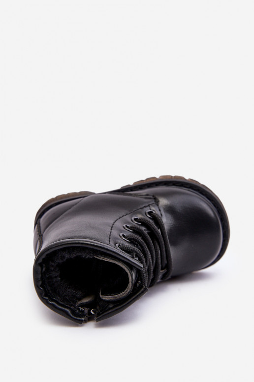 Children's Leather Boots With Zipper Black Omua Children's Leather Boots With Zipper Black Omua