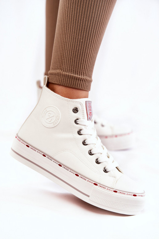 Women's High Sneakers Cross Jeans KK2R4044C White