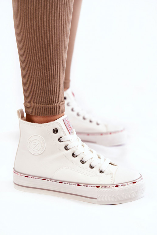 Women's High Sneakers Cross Jeans KK2R4044C White