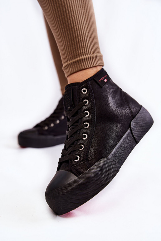 Women's High Sneakers Cross Jeans KK2R4055C Black Women's High Sneakers Cross Jeans KK2R4055C Black