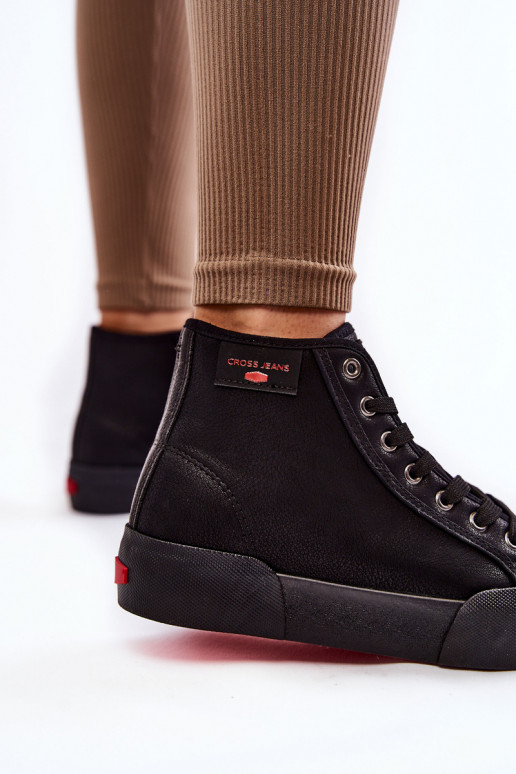Women's High Sneakers Cross Jeans KK2R4055C Black Women's High Sneakers Cross Jeans KK2R4055C Black