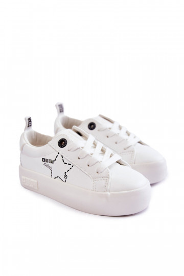 Children's Sport Shoes Lace-up Big Star KK374222 White 2