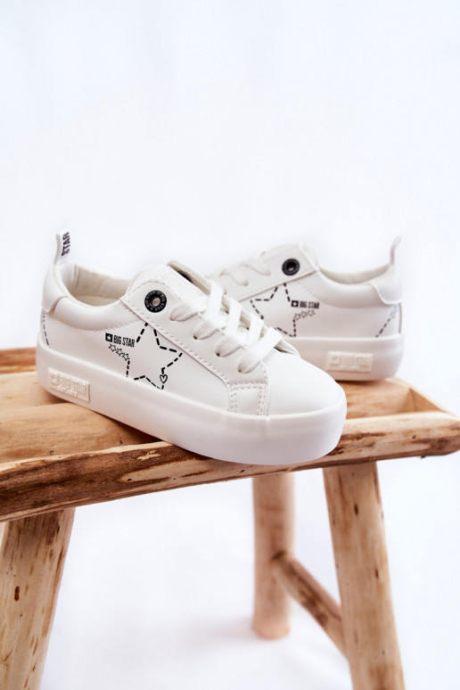 Children's Sport Shoes Lace-up Big Star KK374222 White Children's Sport Shoes Lace-up Big Star KK374222 White