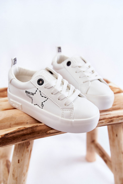 Children's Sport Shoes Lace-up Big Star KK374222 White Children's Sport Shoes Lace-up Big Star KK374222 White