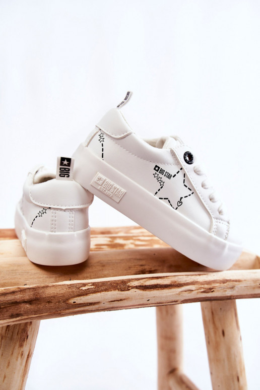 Children's Sport Shoes Lace-up Big Star KK374222 White Children's Sport Shoes Lace-up Big Star KK374222 White