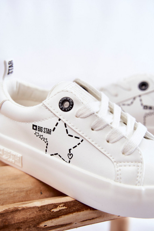 Children's Sport Shoes Lace-up Big Star KK374222 White Children's Sport Shoes Lace-up Big Star KK374222 White