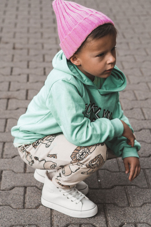 Children's High Sneakers With Zipper Big Star KK374227 White