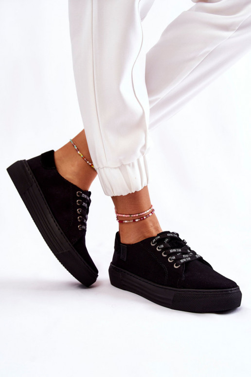 Women's Memory Foam System Sneakers Big Star KK276001 Black Women's Memory Foam System Sneakers Big Star KK276001 Black