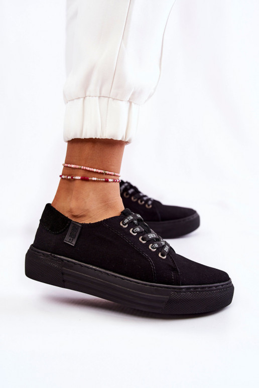 Women's Memory Foam System Sneakers Big Star KK276001 Black Women's Memory Foam System Sneakers Big Star KK276001 Black