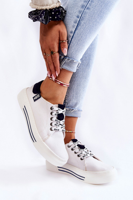 Women's Memory Foam System Sneakers Big Star KK276002 White Women's Memory Foam System Sneakers Big Star KK276002 White