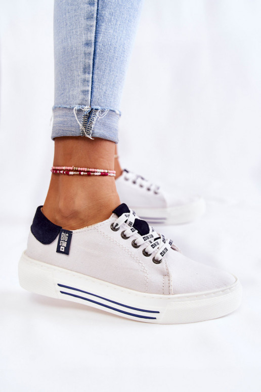 Women's Memory Foam System Sneakers Big Star KK276002 White Women's Memory Foam System Sneakers Big Star KK276002 White