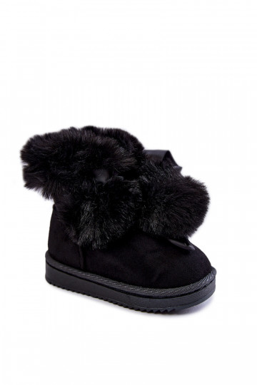 Children's Youth Warm Snow Boots Black Roofy 2