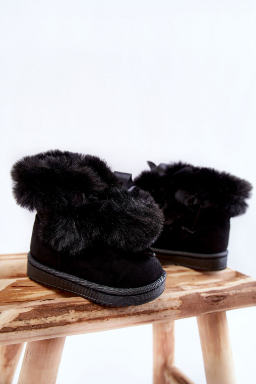 Children's Youth Warm Snow Boots Black Roofy Children's Youth Warm Snow Boots Black Roofy