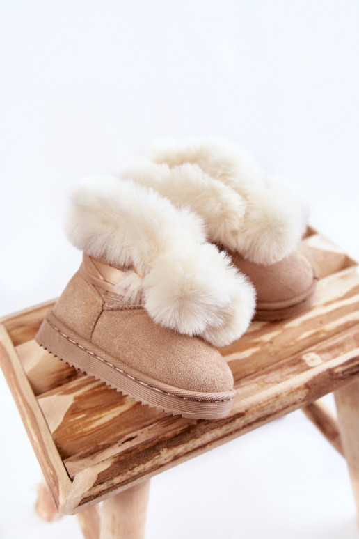 Children's Youth Warm Snow Boots Light beige Roofy Children's Youth Warm Snow Boots Light beige Roofy