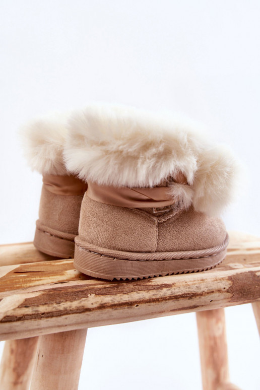 Children's Youth Warm Snow Boots Light beige Roofy Children's Youth Warm Snow Boots Light beige Roofy