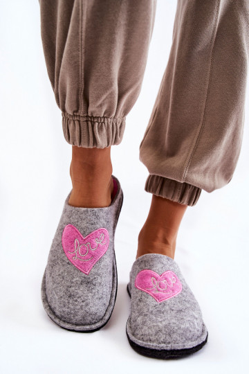 Domestic slippers Big Star KK276020 Grey-Pink 2