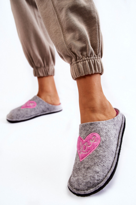 Domestic slippers Big Star KK276020 Grey-Pink Domestic slippers Big Star KK276020 Grey-Pink