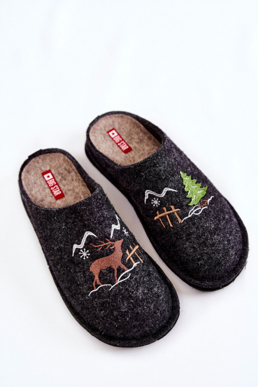 Domestic slippers Big Star KK276018 Black and Beige Domestic slippers Big Star KK276018 Black and Beige