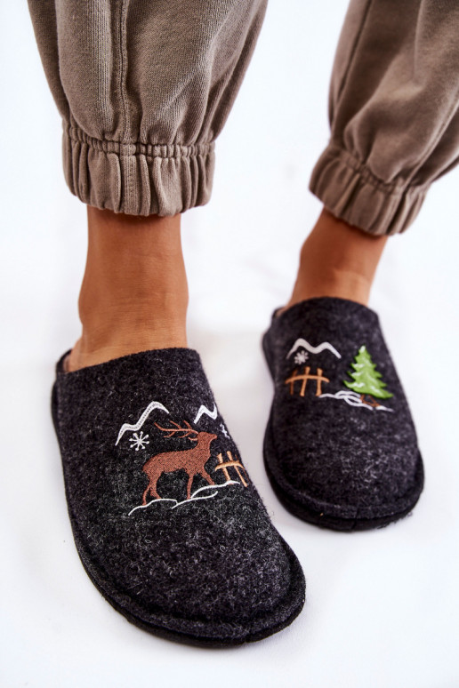 Domestic slippers Big Star KK276018 Black and Beige Domestic slippers Big Star KK276018 Black and Beige