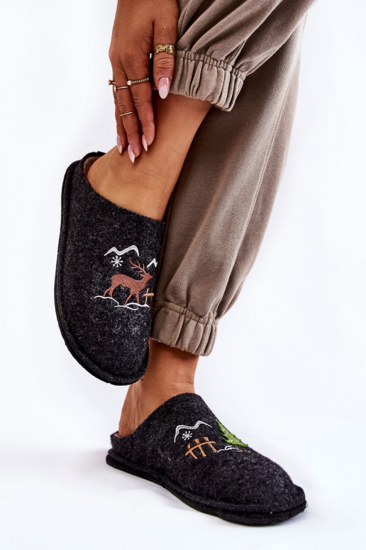 Domestic slippers Big Star KK276018 Black and Beige Domestic slippers Big Star KK276018 Black and Beige