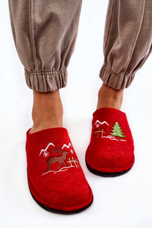 Domestic slippers Big Star KK276017 Red-Beige Domestic slippers Big Star KK276017 Red-Beige