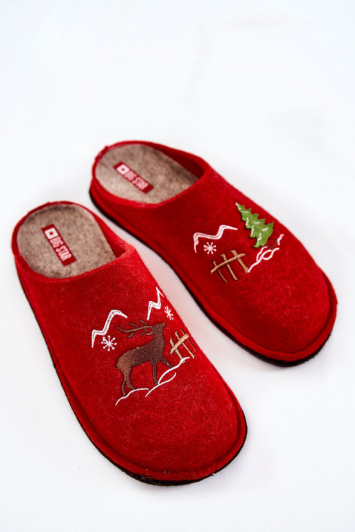 Domestic slippers Big Star KK276017 Red-Beige Domestic slippers Big Star KK276017 Red-Beige