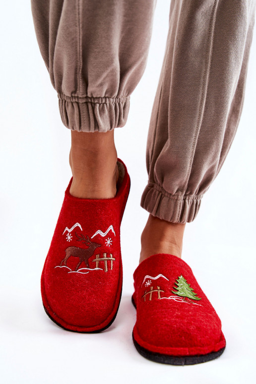 Domestic slippers Big Star KK276017 Red-Beige Domestic slippers Big Star KK276017 Red-Beige