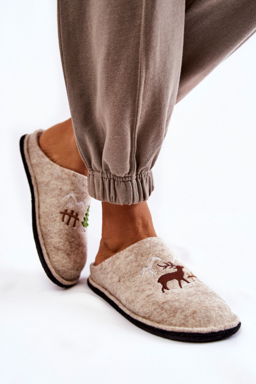 Domestic slippers Big Star KK276016 Beige Domestic slippers Big Star KK276016 Beige