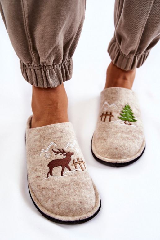 Domestic slippers Big Star KK276016 Beige Domestic slippers Big Star KK276016 Beige