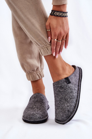 Classic Women's Slippers Big Star KK276014 Grey 2