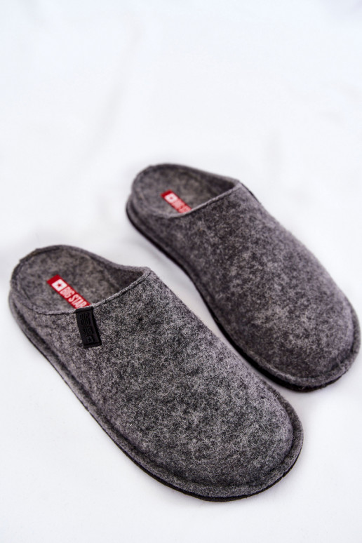 Classic Women's Slippers Big Star KK276014 Grey