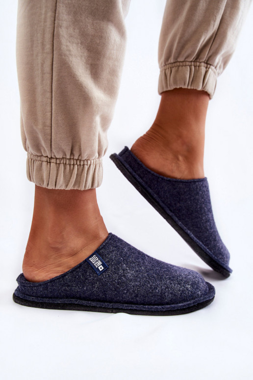 Classic Women's Slippers Big Star KK276013 Navy blue Classic Women's Slippers Big Star KK276013 Navy blue