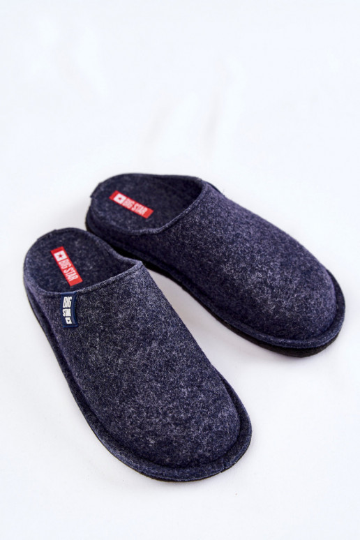 Classic Women's Slippers Big Star KK276013 Navy blue Classic Women's Slippers Big Star KK276013 Navy blue