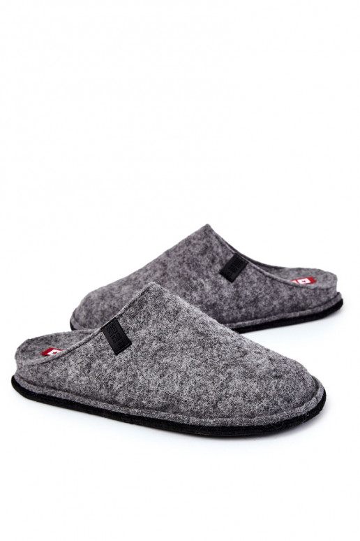Classic Men's Slippers Big Star KK176001 Grey Classic Men's Slippers Big Star KK176001 Grey