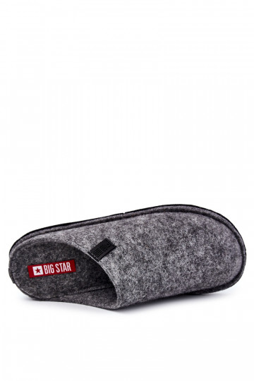Classic Men's Slippers Big Star KK176001 Grey 2
