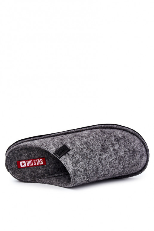 Classic Men's Slippers Big Star KK176001 Grey Classic Men's Slippers Big Star KK176001 Grey