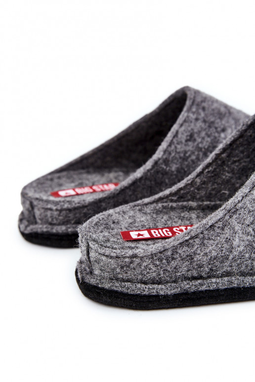 Classic Men's Slippers Big Star KK176001 Grey Classic Men's Slippers Big Star KK176001 Grey