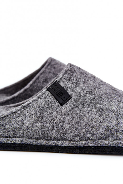 Classic Men's Slippers Big Star KK176001 Grey Classic Men's Slippers Big Star KK176001 Grey