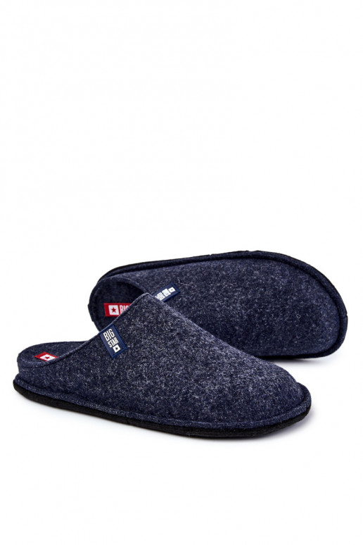 Classic Men's Slippers Big Star KK176004 Navy blue Classic Men's Slippers Big Star KK176004 Navy blue