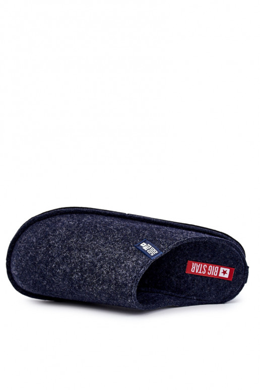 Classic Men's Slippers Big Star KK176004 Navy blue Classic Men's Slippers Big Star KK176004 Navy blue