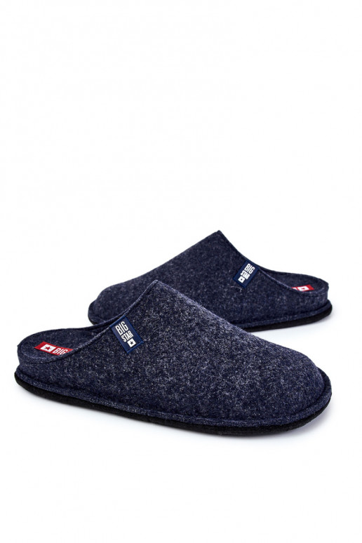 Classic Men's Slippers Big Star KK176004 Navy blue Classic Men's Slippers Big Star KK176004 Navy blue